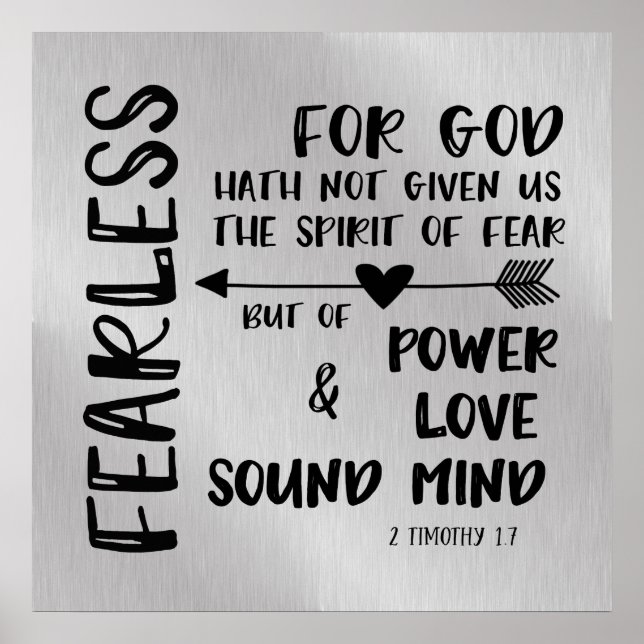 Gud har inte gett oss en känsla av rädsla. poster (Framsidan)