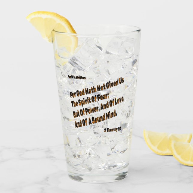 Gud har inte gett oss fruktan. glaskopp (Framsida Ice)