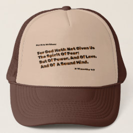 Gud har inte gett oss fruktan. keps