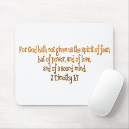 Gud har inte gett oss fruktan. musmatta