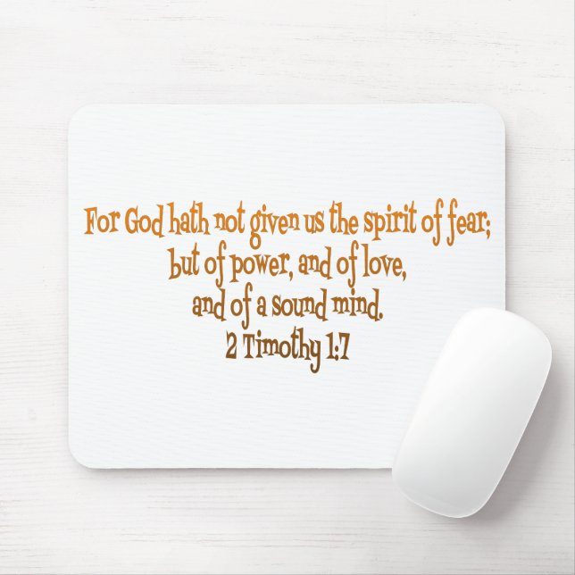 Gud har inte gett oss fruktan. musmatta (Med mus)