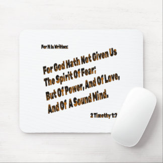 Gud har inte gett oss fruktan. musmatta