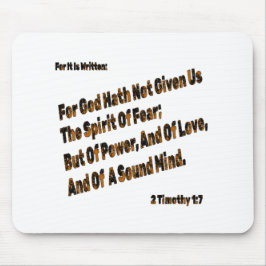 Gud har inte gett oss fruktan. musmatta