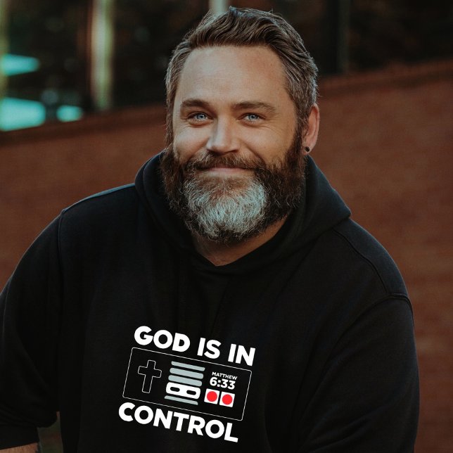 Gud har kontroll över det kristna bibelspelet. hoodie (Skapare uppladdad)