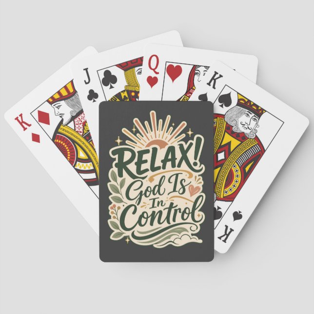 Gud har kontrollen Kristet present Tro-baserad  Casinokort (Baksidan)