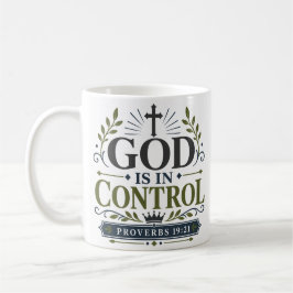 Gud Har Kontrollen Religiös Motiverande Citat Kaffemugg