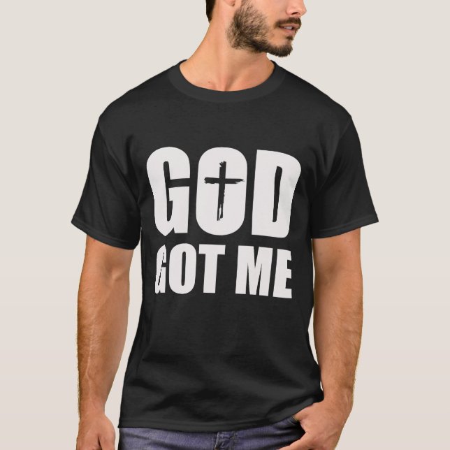 GUD HAR MIG Svart T Shirt (Framsida)