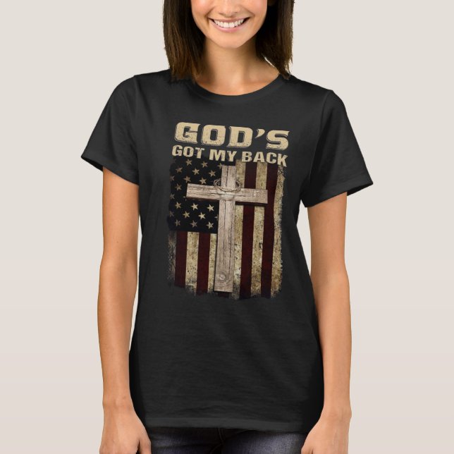 Gud Har min rygg T Shirt (Framsida)