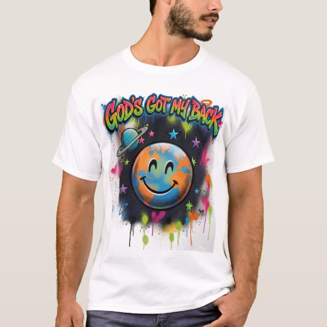 Gud har min rygg t shirt (Framsida)