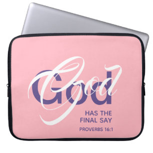 GUD HAR SISTA ORD MONOGRAM SKRIFT ROSA LAPTOP FODRAL