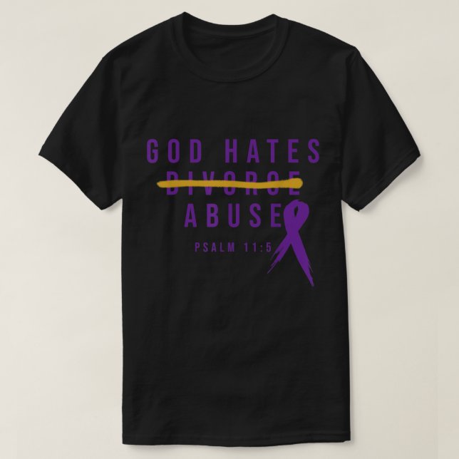 Gud hatar missbruk t shirt (Design framsida)