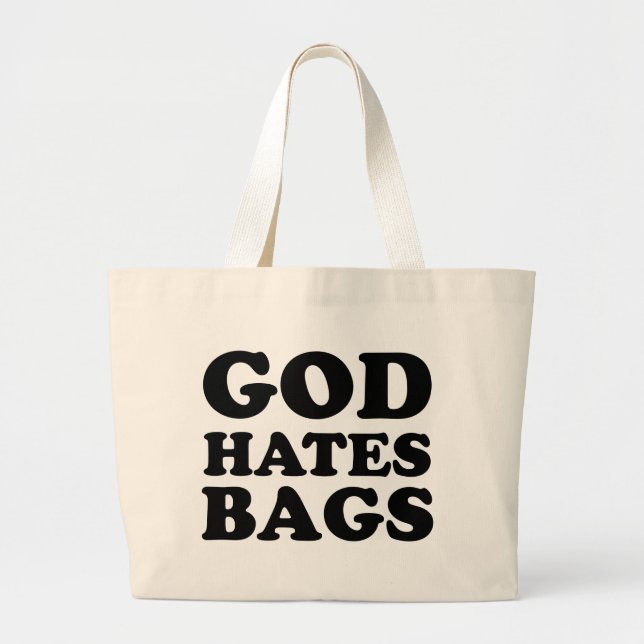 Gud Hates Bags Jumbo Tygkasse (Framsidan)
