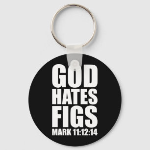 Gud Hates Figs 11:12-14 Nyckelring
