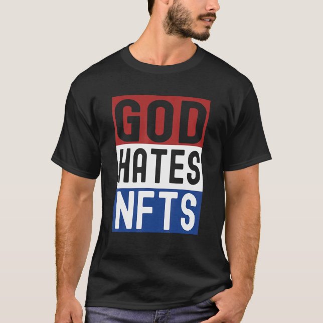 Gud Hates Nfts T Shirt (Framsida)