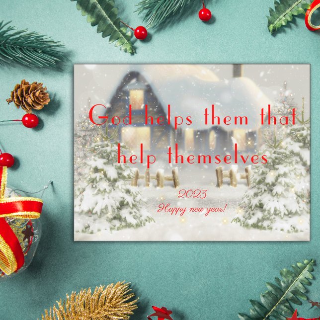 Gud hjälper dem att gott nytt år poster (Skapare uppladdad)