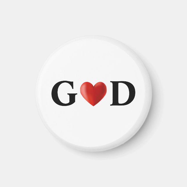 Gud Hjärt Kalligrafi Magnet (Framsidan)