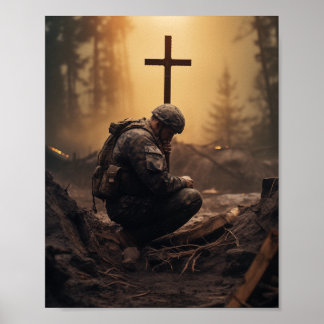 Gud Holding a Wooden Kor Poster