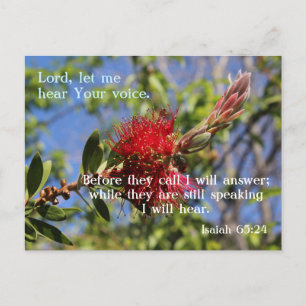 Gud hör dig bible Verse Postcard Vykort