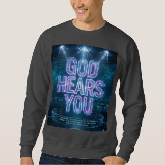Gud hör dig – Psalm 34:17 Tröja Lång Ärmad Tröja
