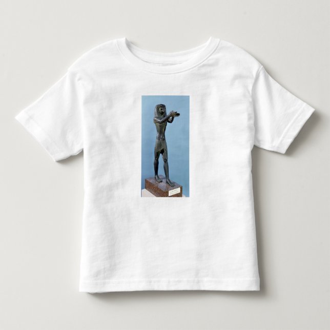 Gud Horus staty Skapar en drink Tee Shirt (Framsida)