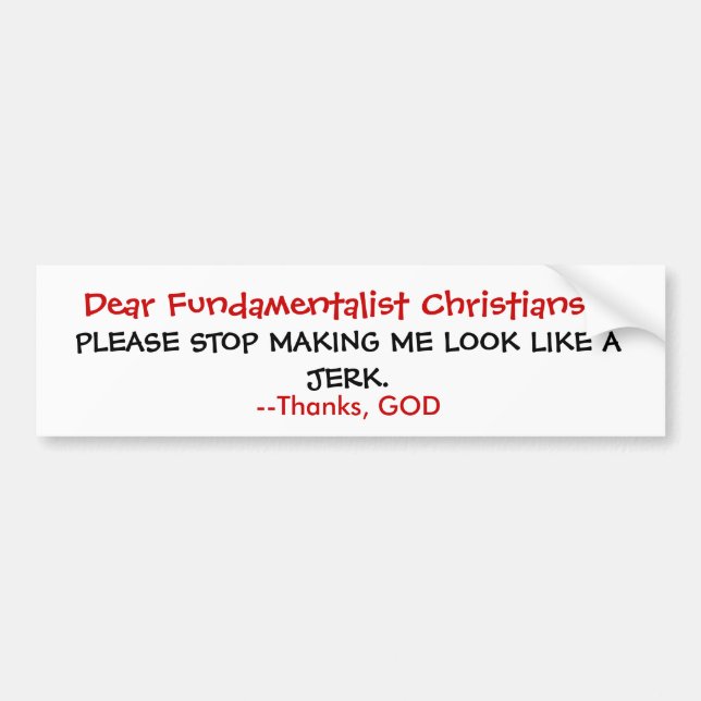 Gud ingen idiot bildekal (Framsidan)