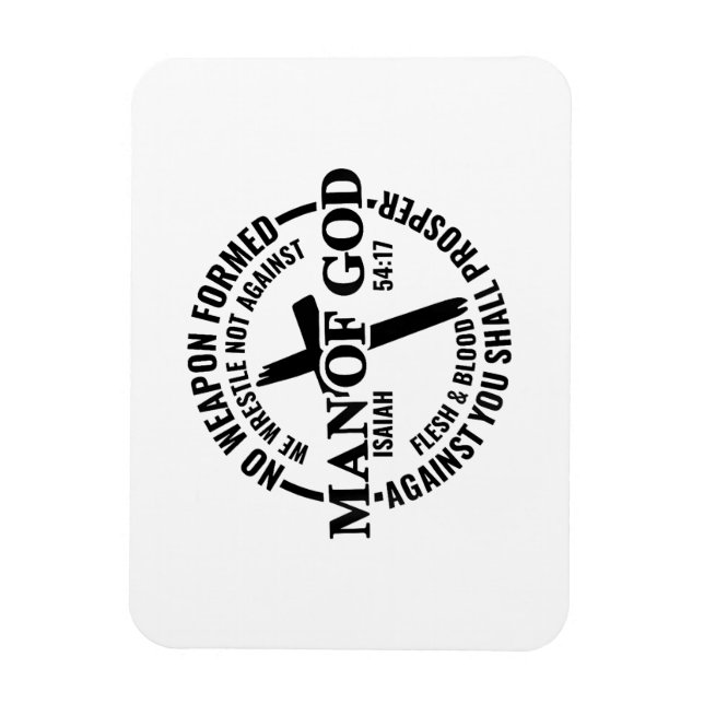 Gud, inget vapen mot mig får bevisa magnet (Vertikal)