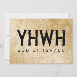 Gud Israel Tetragrammato (Yahweh, Jehovah) Kort