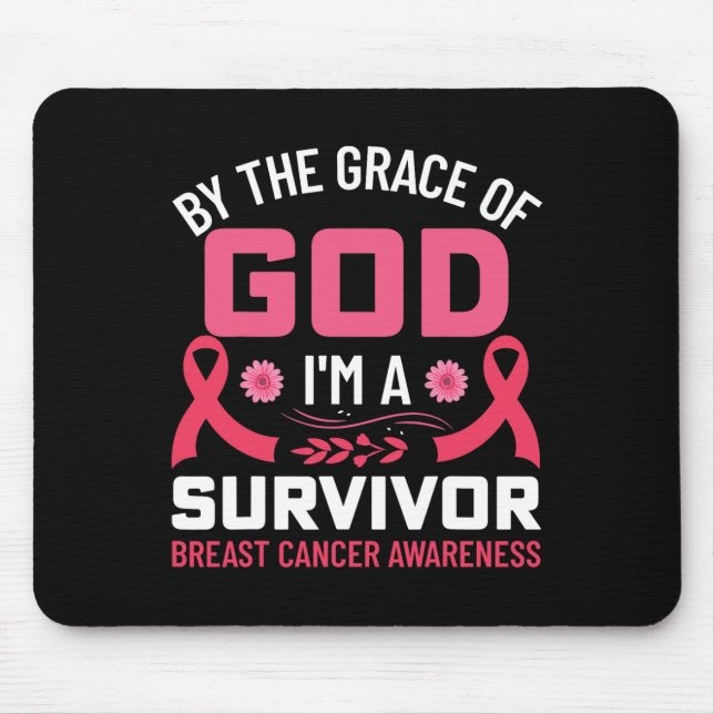 Gud, jag är en Bröstcancer överlevande 1 Musmatta (Framsidan)