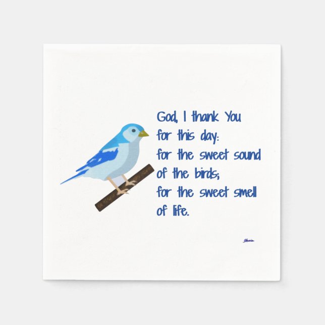 Gud, jag Tack den här dagen Pappersservett (Framsidan)