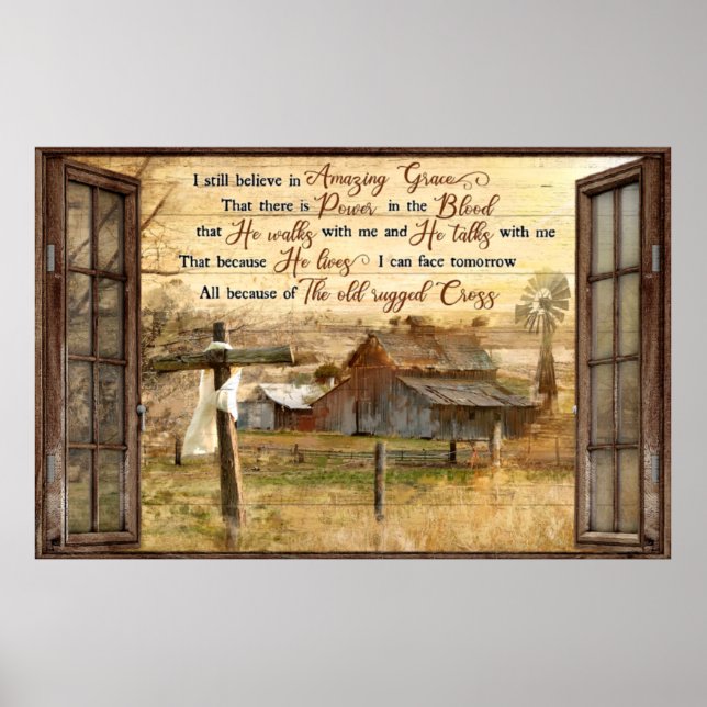 Gud, jag tror fortfarande på Fantastisk Grace Vint Poster (Framsidan)