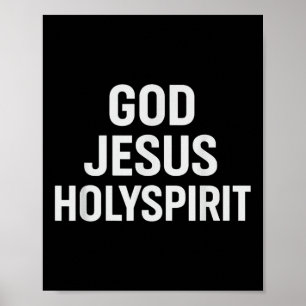 Gud Jesus Helig Ande Kristen Tro Kyrka Troende Poster