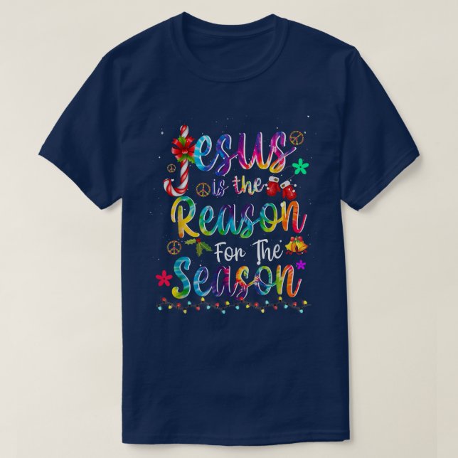Gud Jesus Kristus är orsak till julsäsongen T Shirt (Design framsida)