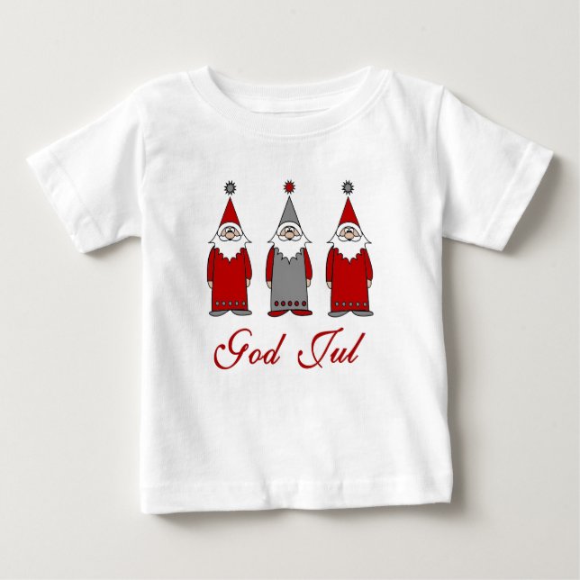 Gud Jul | Cute Funny Tomten Norsk jul T Shirt (Framsida)
