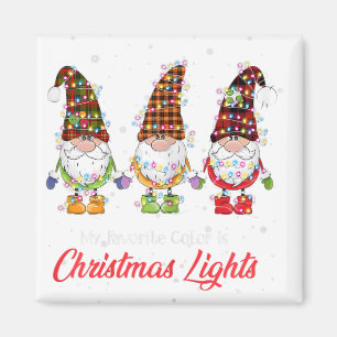 Gud Jul Gnome Tomte Min favoritgrupp Färg är jul Magnet