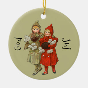 Gud Jul Julgransprydnad Keramik