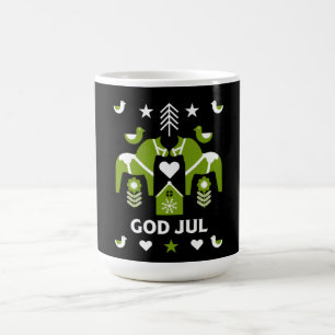 Gud Jul svensk folkart Magisk Mugg