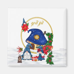Gud Jul svensk Gnomes Magnet