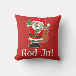 Gud Jul Svensk jultomten Kudde