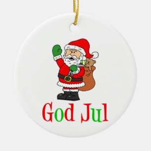 Gud Jul Svensk jultomten Ornament