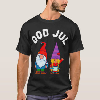 Gud Jul svensk Tomte Gnome Familj T Shirt