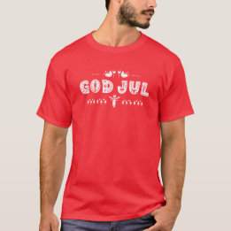 Gud Jul Svenska Ugly jul Scandinavian Script T Shirt