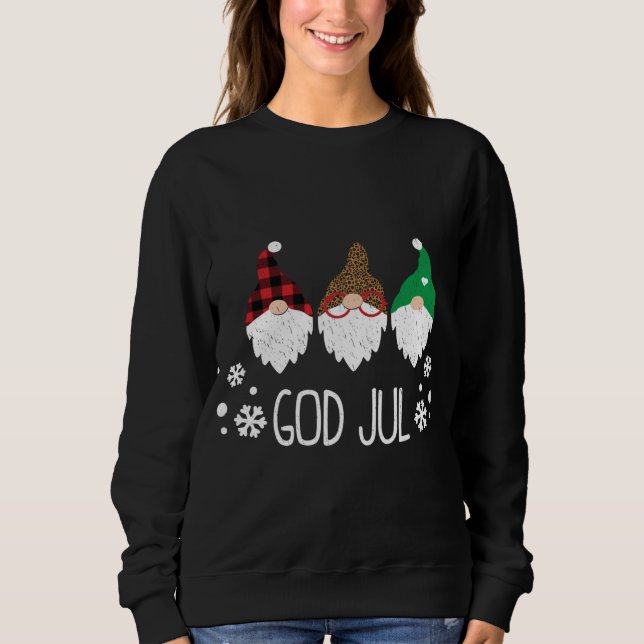 Gud Jul Swedish God jul Norsk Cute Gno T Shirt (Framsida)