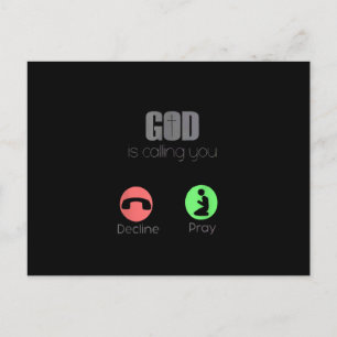 Gud kallar dig Be till Gud Kristna Jesus Kärlek Inbjudan Vykort