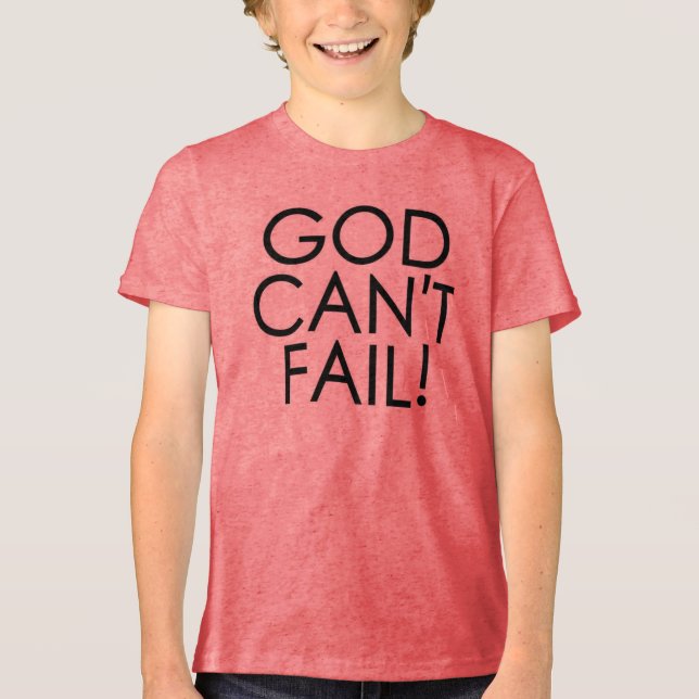 Gud kan inte Misslyckas Text Tee - Faithful and Em (Framsida)