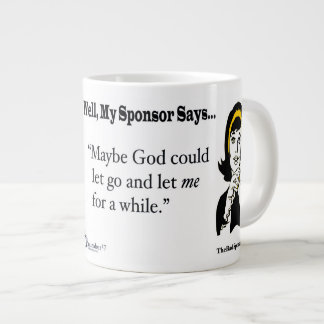 Gud kanske kan släppa mig en stund. jumbo mugg