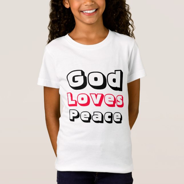 Gud kärlek fredsungar t-shirts (Framsida)