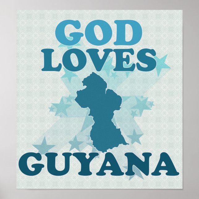 Gud Kärlek Guyana Poster (Framsidan)