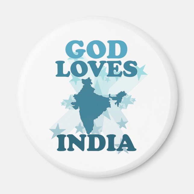 Gud Kärlek India Magnet (Framsidan)