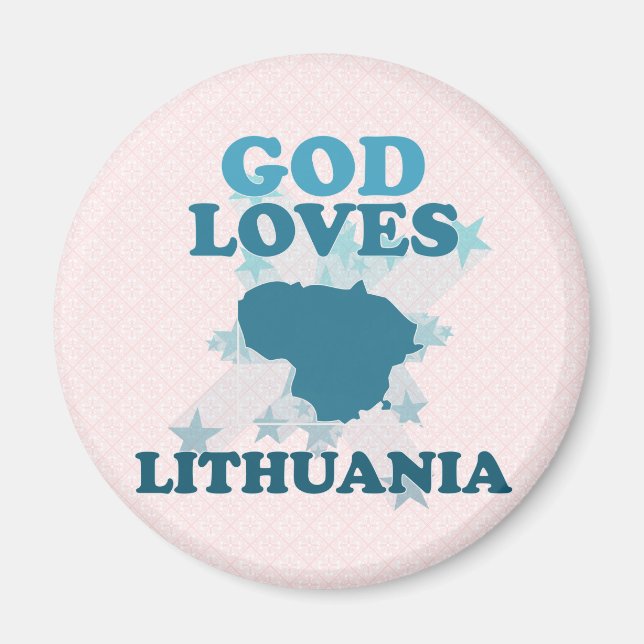 Gud Kärlek Litauen Magnet (Framsidan)
