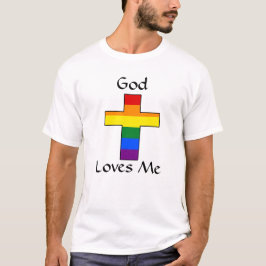 Gud Kärlek Me HGBTQ Rainbow Kor T-Shirt